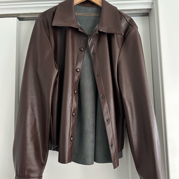 Enza Costa Jackets & Blazers - Enza Costa Brown Leather Jacket